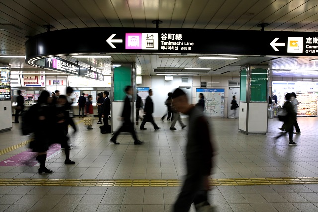 大阪の地下鉄の様子