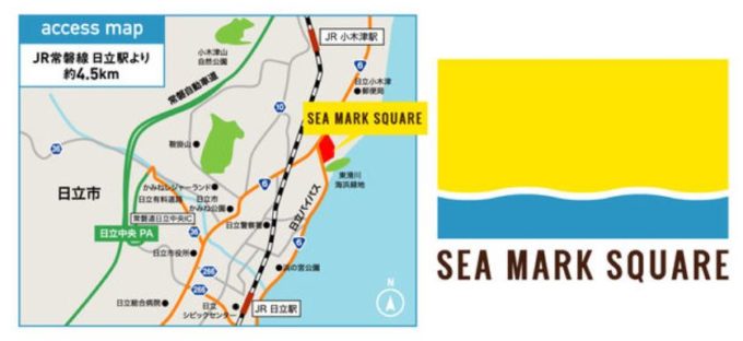 SEA MARK SQUAREのロゴとMAP