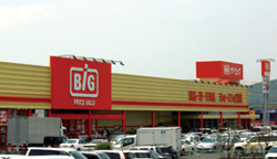 マックスバリュ西日本の出店の主軸業態のひとつ「ザ・ビッグ」。写真は平島店（岡山県）