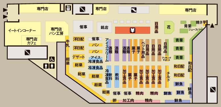 平和堂石山のレイアウト