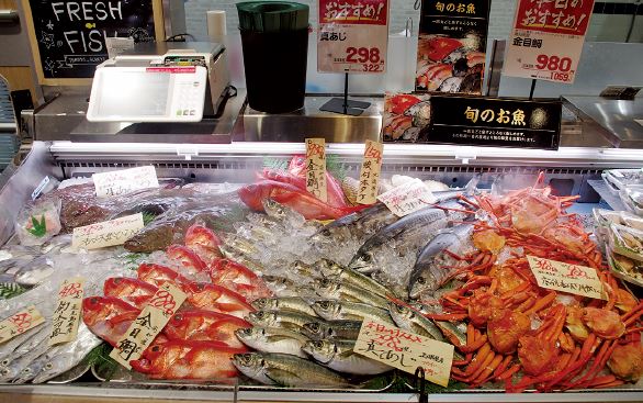 平和堂石山の鮮魚売場