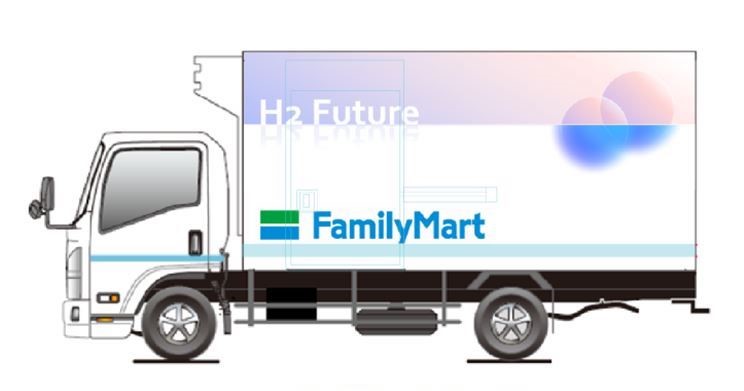 ファミマの燃料電池小型トラックのイメージ