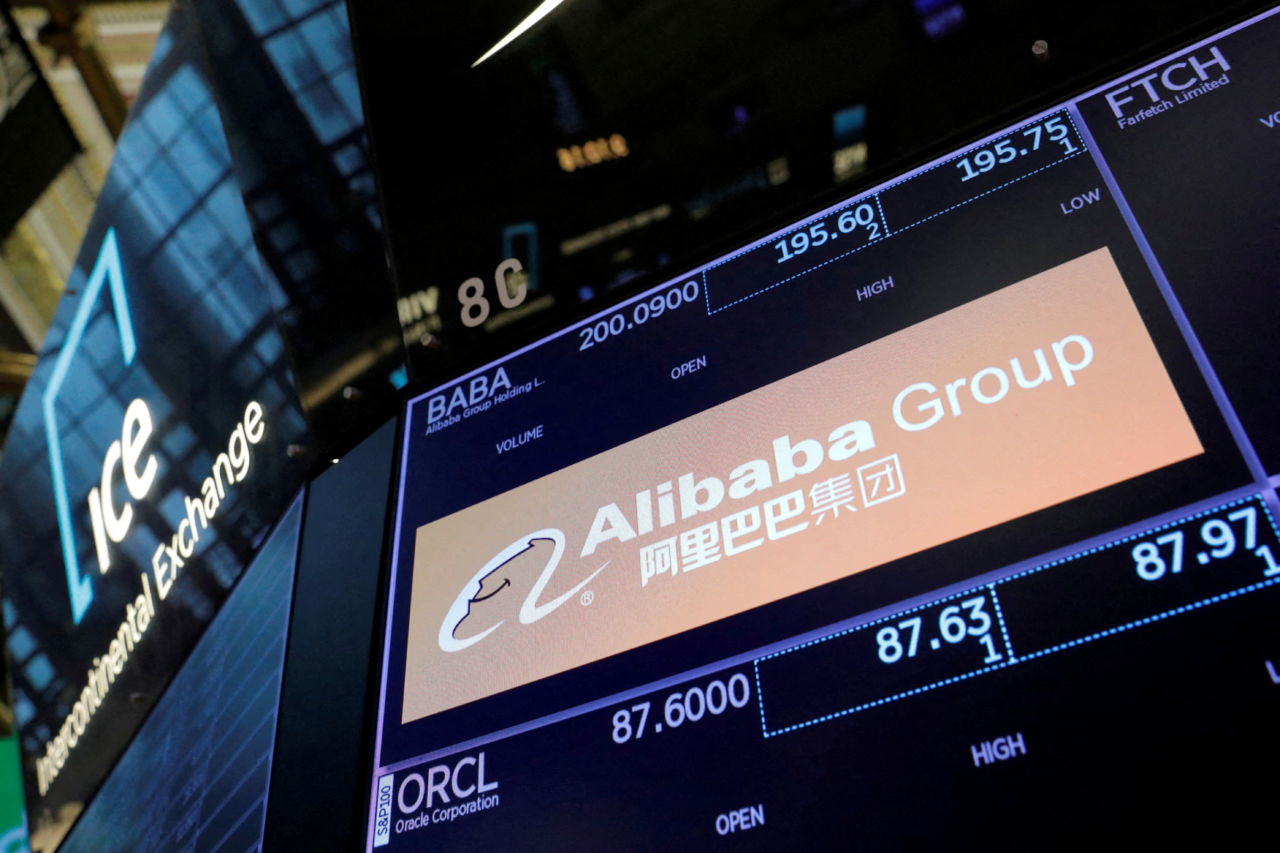 アリババの株価のボード