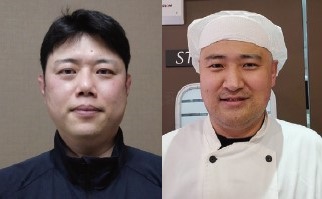 株式会社ビック・ライズ取締役精肉部本部長 加藤 様(左)と株式会社ビック・ライズ 食品館あおば本牧店精肉担当チーフ竜﨑 様(左)