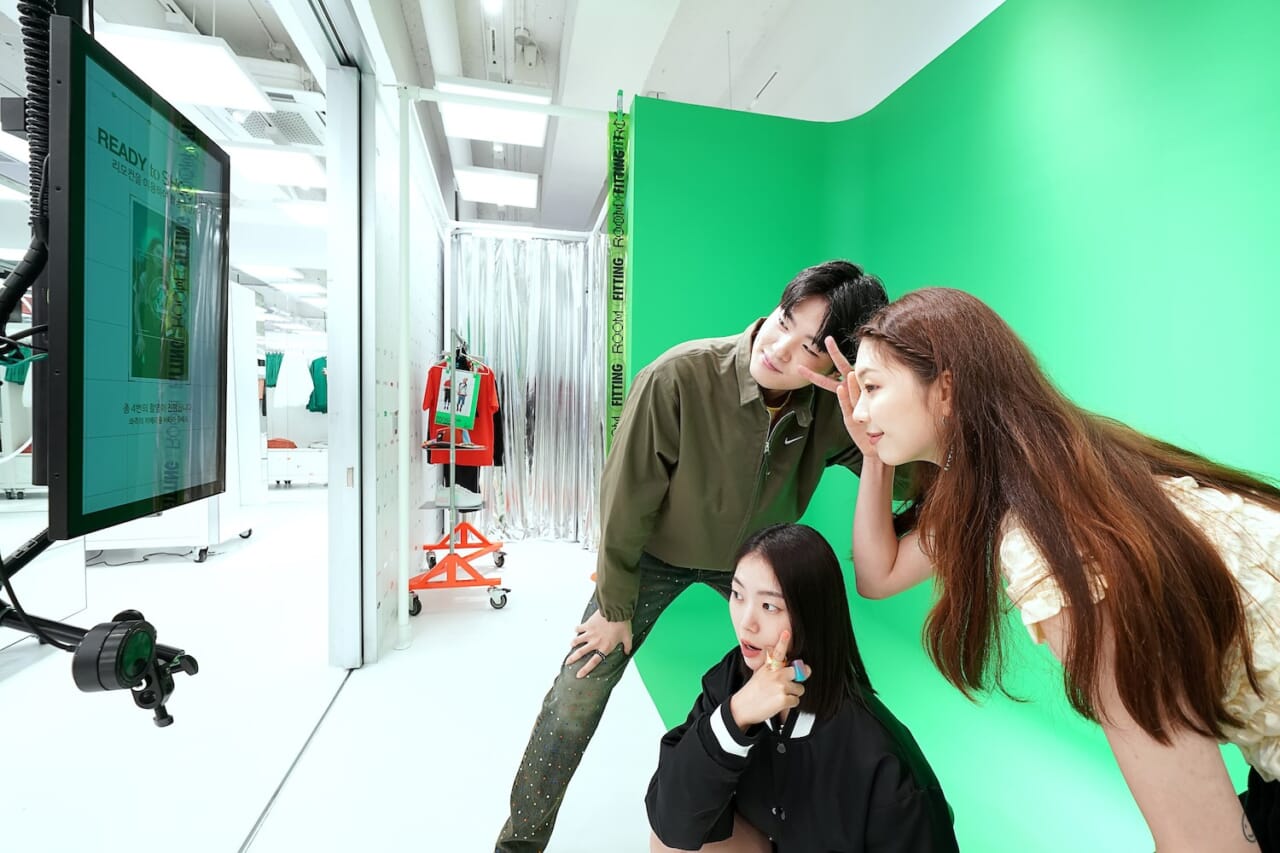韓国のソウル市内に出店する「ナイキスタイル」の店内にあるSNS用の撮影スタジオ
