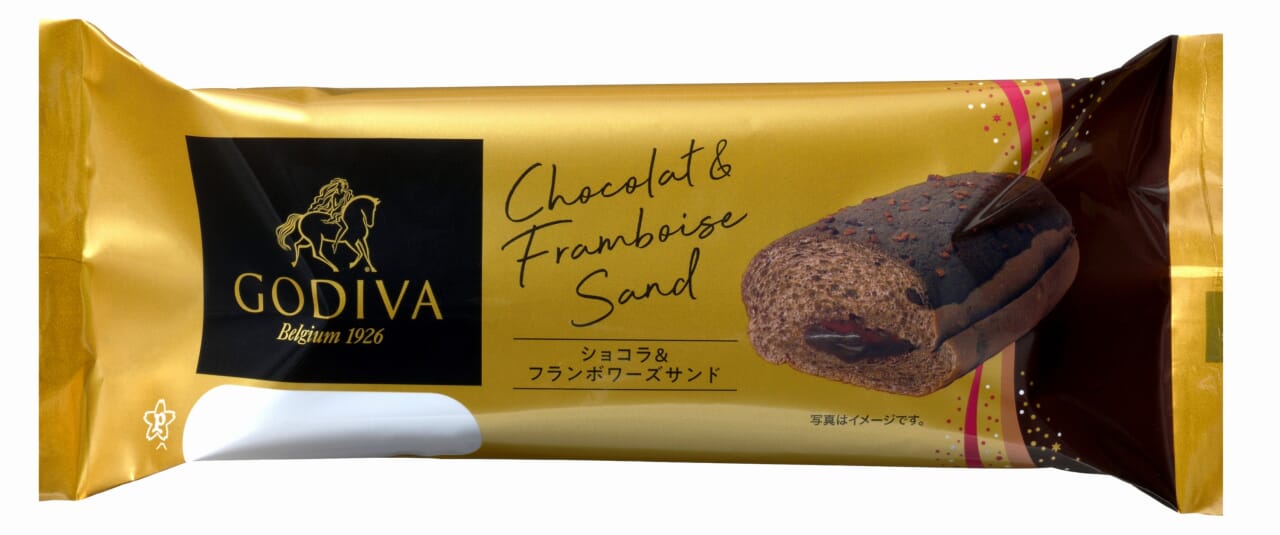 敷島製パンのゴディバ「ショコラ&フランボワーズサンド」