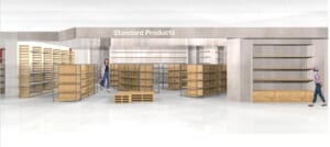 福岡市博多駅のすぐ横の博多バスターミナルにオープンする「Standard Products by DAISO」の店舗イメージ