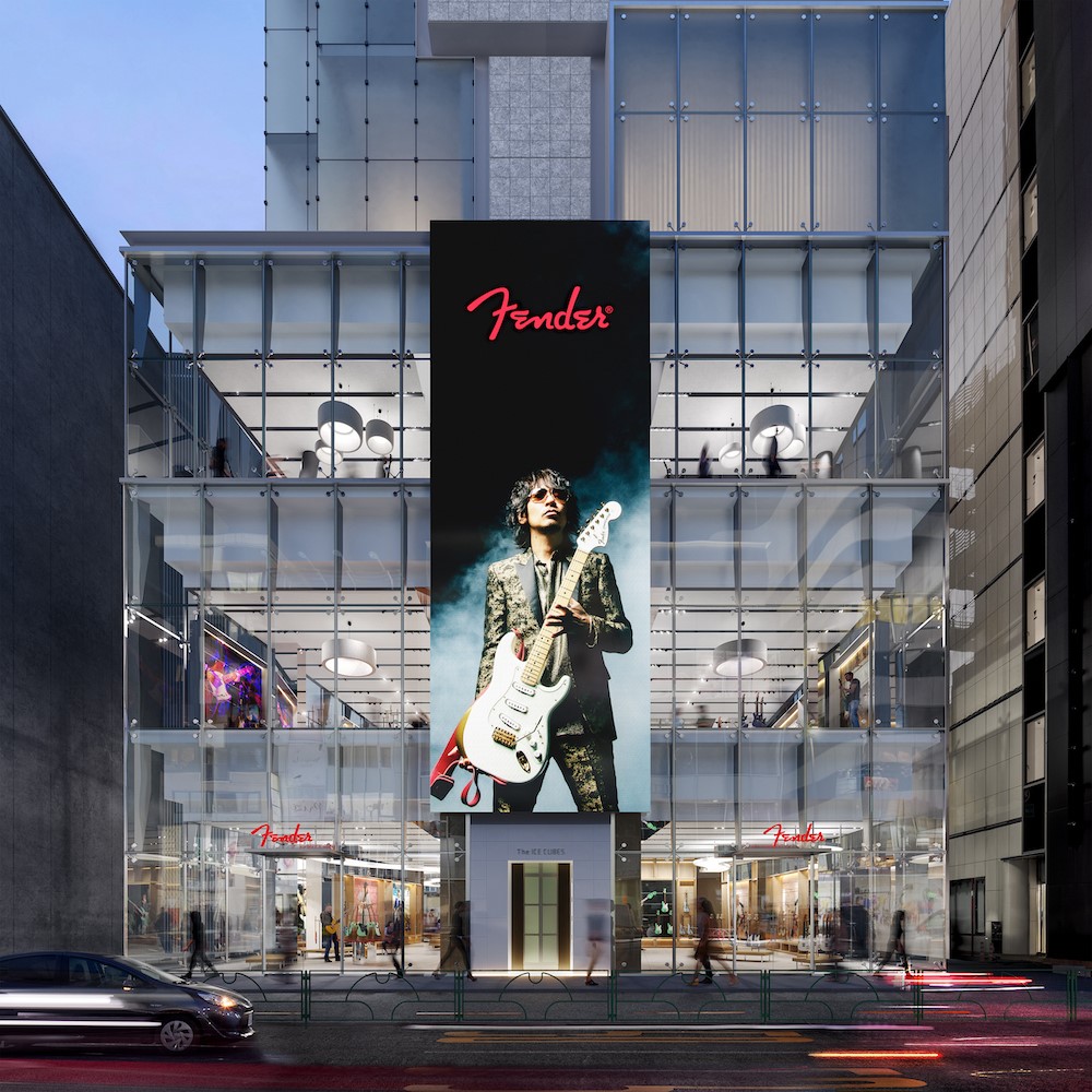 東京原宿・表参道にオープンする世界初となる旗艦店「FENDER FLAGSHIP TOKYO」の店舗イメージ