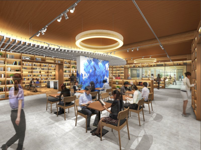 「川内文化ホール跡地」にオープンするCCCのBOOK&CAFEの店舗イメージ