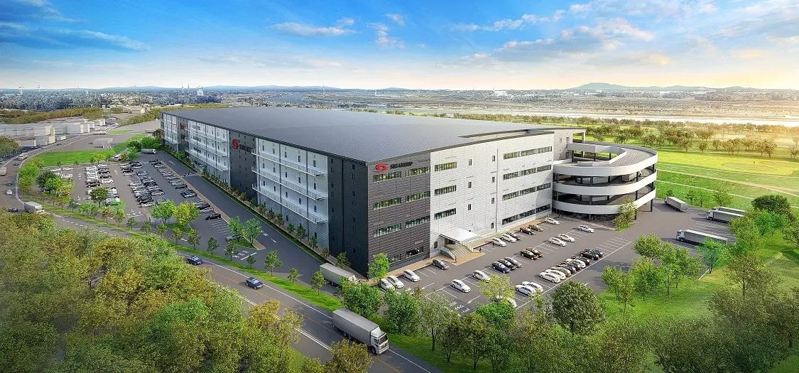 SBSグループの「(仮称)野田瀬戸物流センター」の外観イメージ