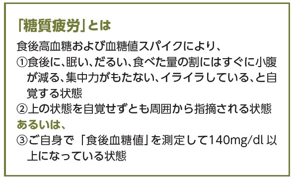 「糖質疲労」とは
