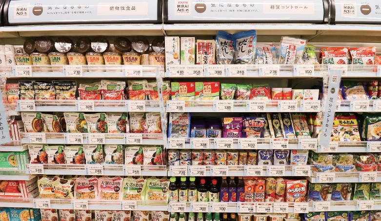 ゆめマート五日市（広島県広島市）のプラントベースフードの売場