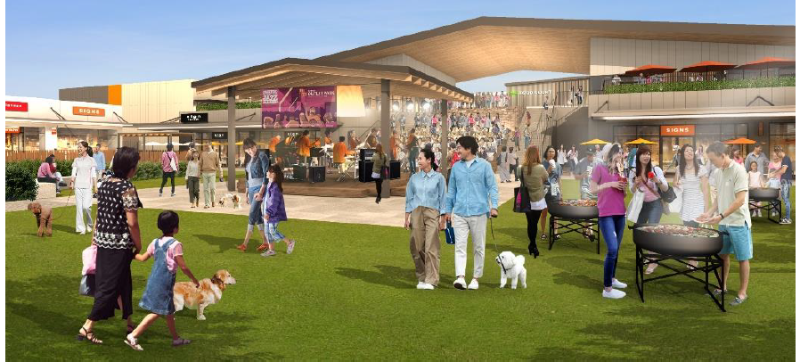 「三井アウトレットパーク 岡崎」 屋外広場 CG