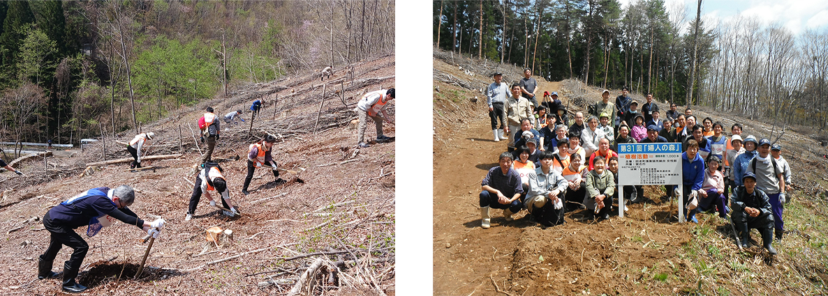 植樹活動の様子