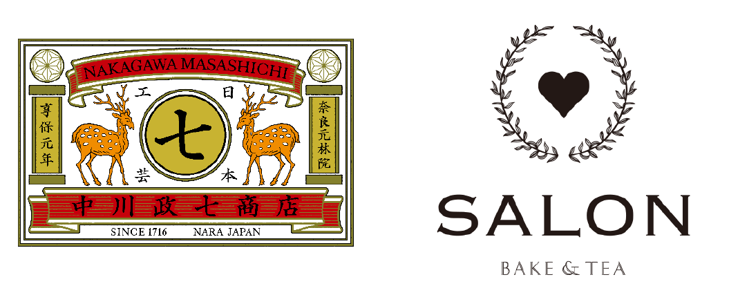 中川政七商店のロゴとSALON BAKE&TEA ロゴ