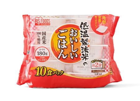 イリスフーズが自主回収する「低温製法米のおいしいごはん 180g×10食パック」