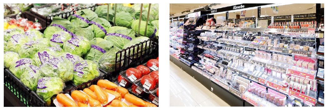 クスリのアオキ大網店・伊予下吾川店の売場イメージ