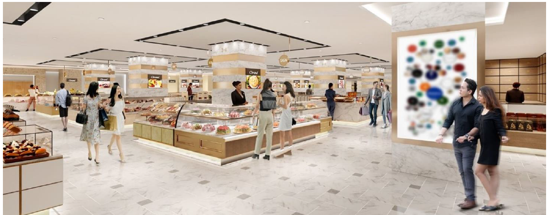 西武池袋本店　地下1階スイーツ＆ギフト　フロアイメージ