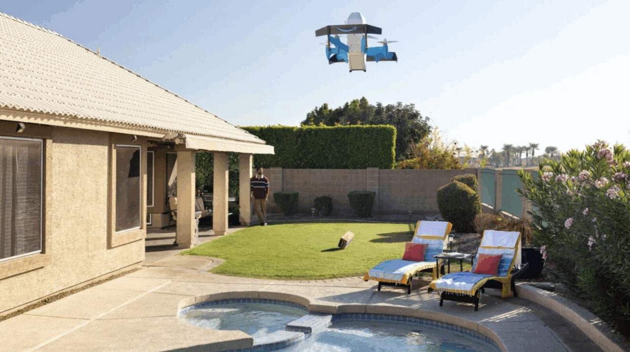 米アマゾン(Amazon.com)はドローン配送サービスにおいて、リチウムイオンが踏査された商品の配送が可能になった