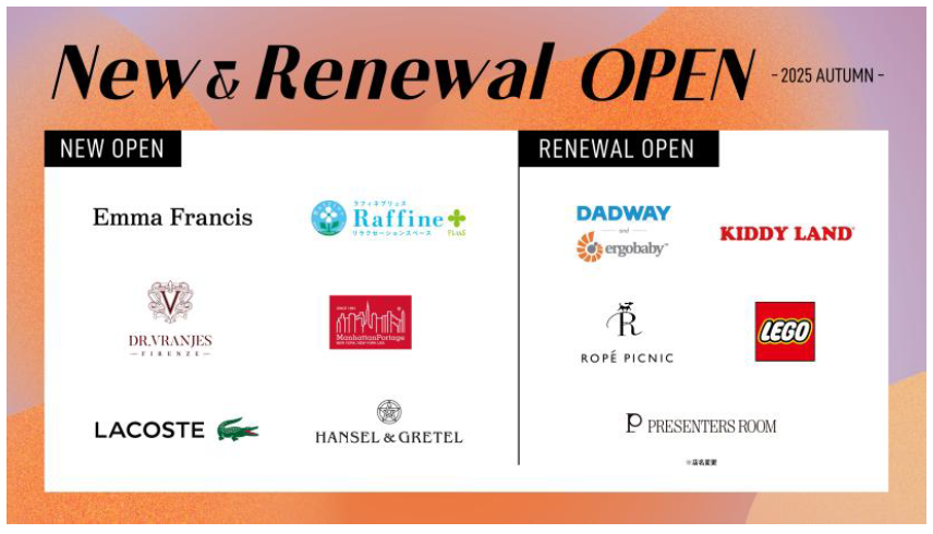 二子玉川ライズ・ショッピングセンター2025年秋のリニューアル