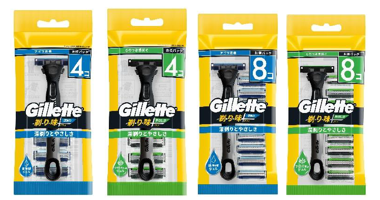 『ジレット剃り味+プラス』ラインアップ