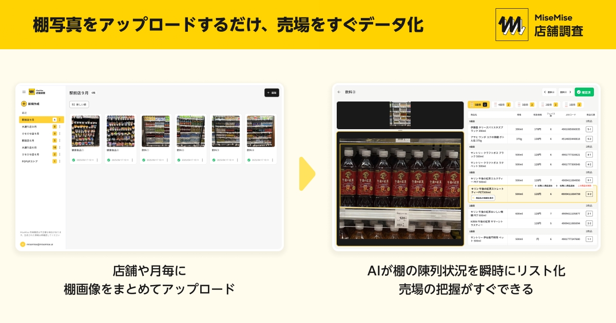 Preferred Networksの「MiseMise　店舗調査」